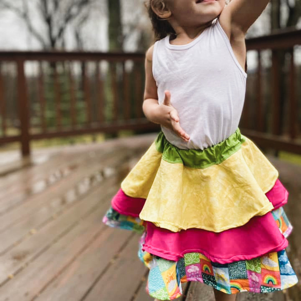 Tiered circle skirt