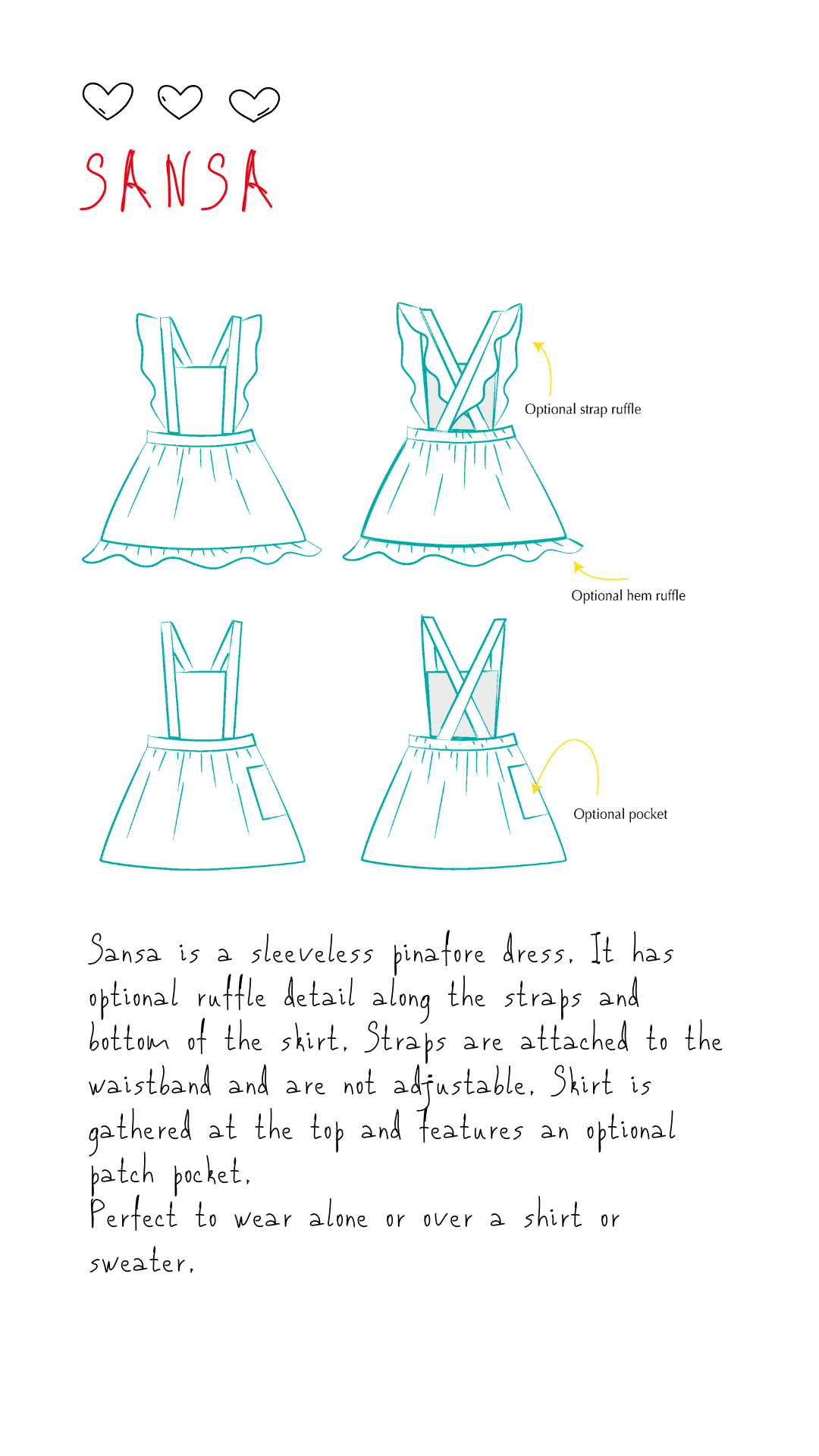 Sansa Pinafore Dress