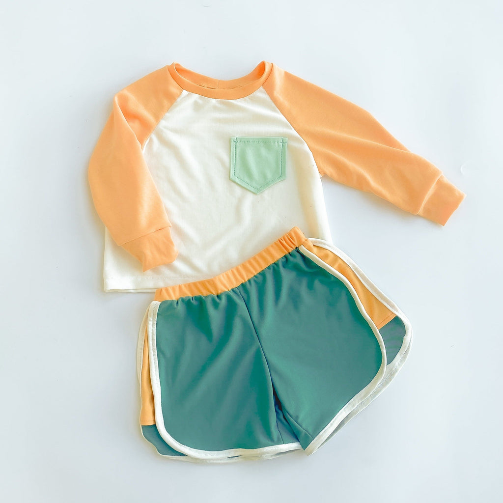 Athletic BUNDLE: Raglan Tee & Retro shorts