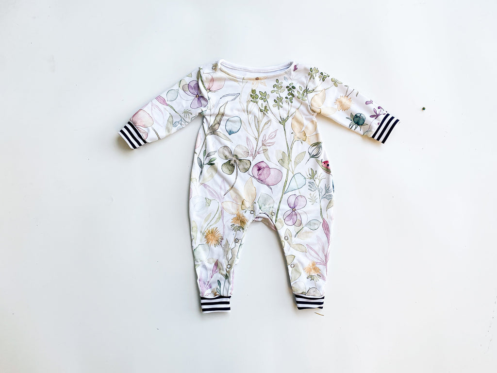 Shoulder snap romper