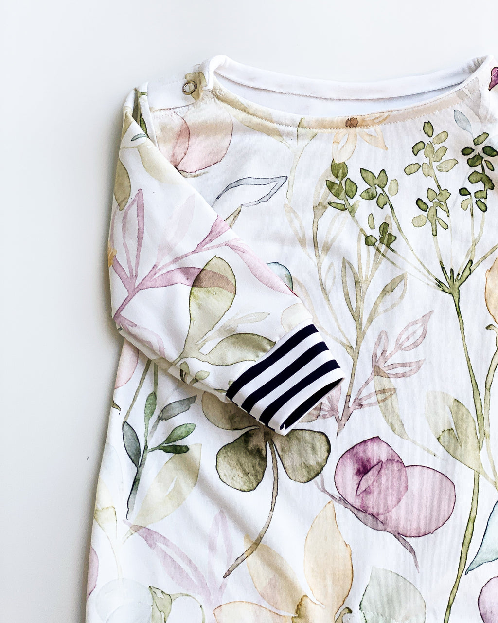 Shoulder snap romper