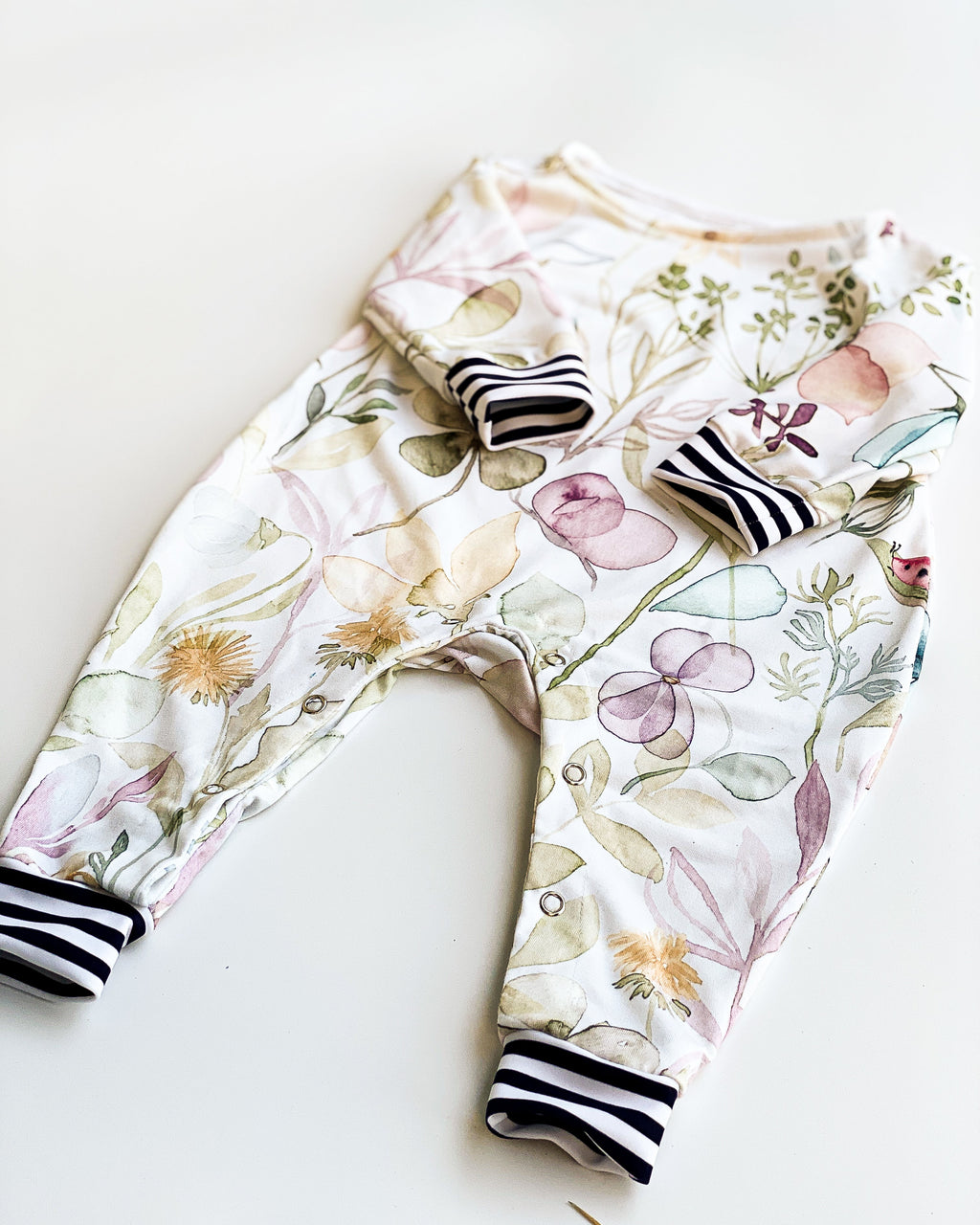 Shoulder snap romper