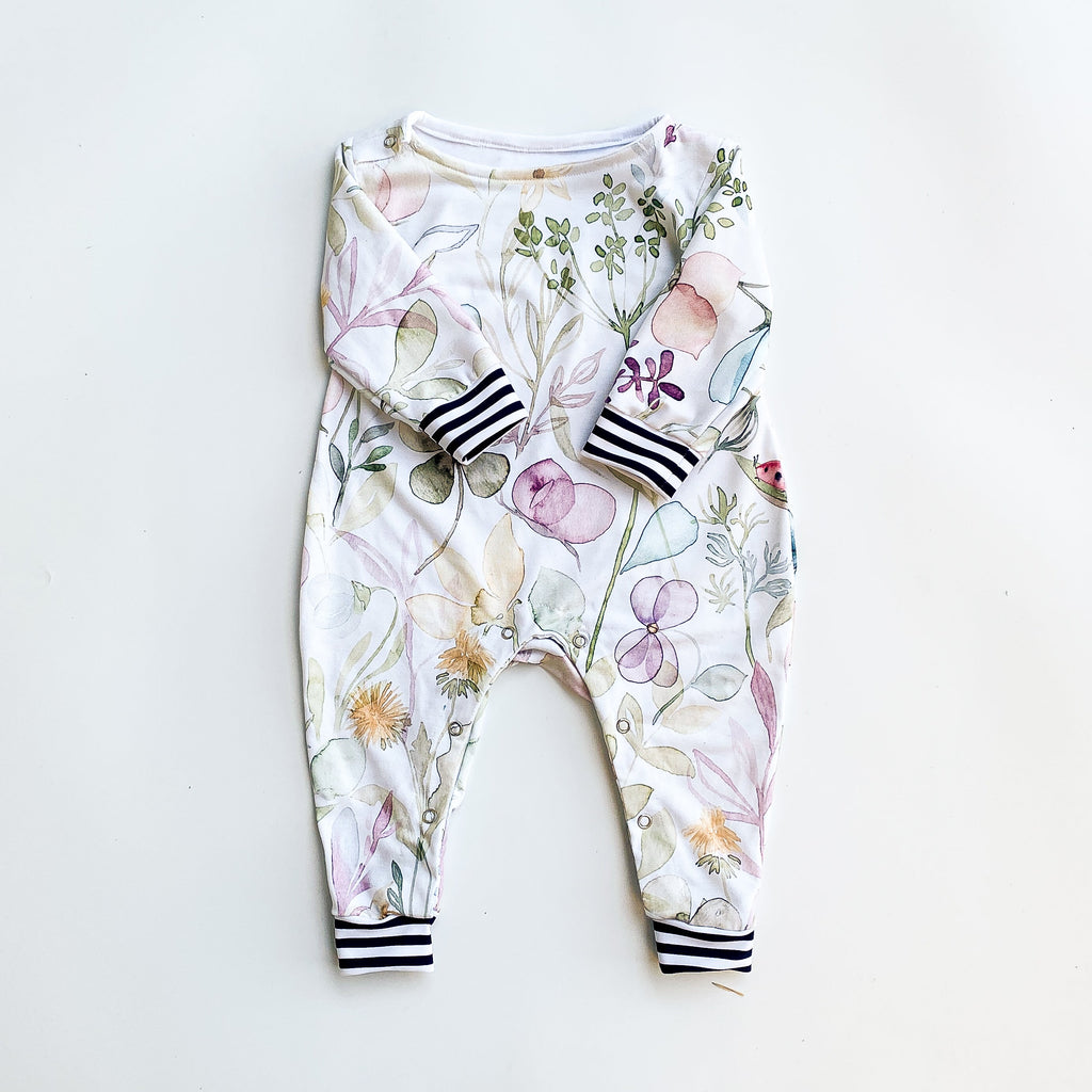 Shoulder snap romper