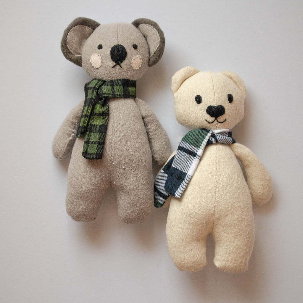 Koala & white bear soft toy