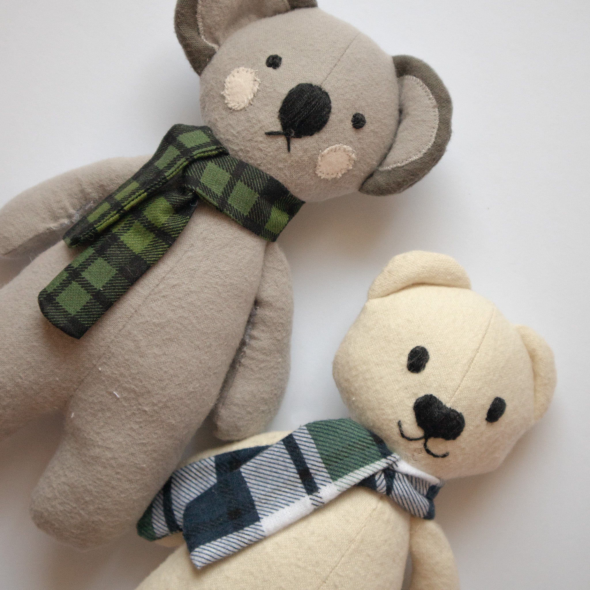 Koala & white bear soft toy