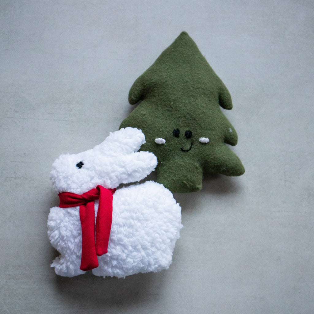 Christmas toys: Snowman, Gingerbread man, Bunny and Christmas Tree