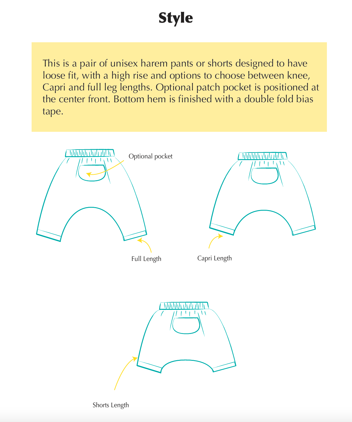 Honey Pants & Shorts FREE pattern of the month