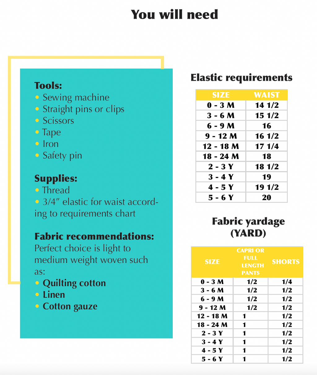 Honey Pants & Shorts FREE pattern of the month