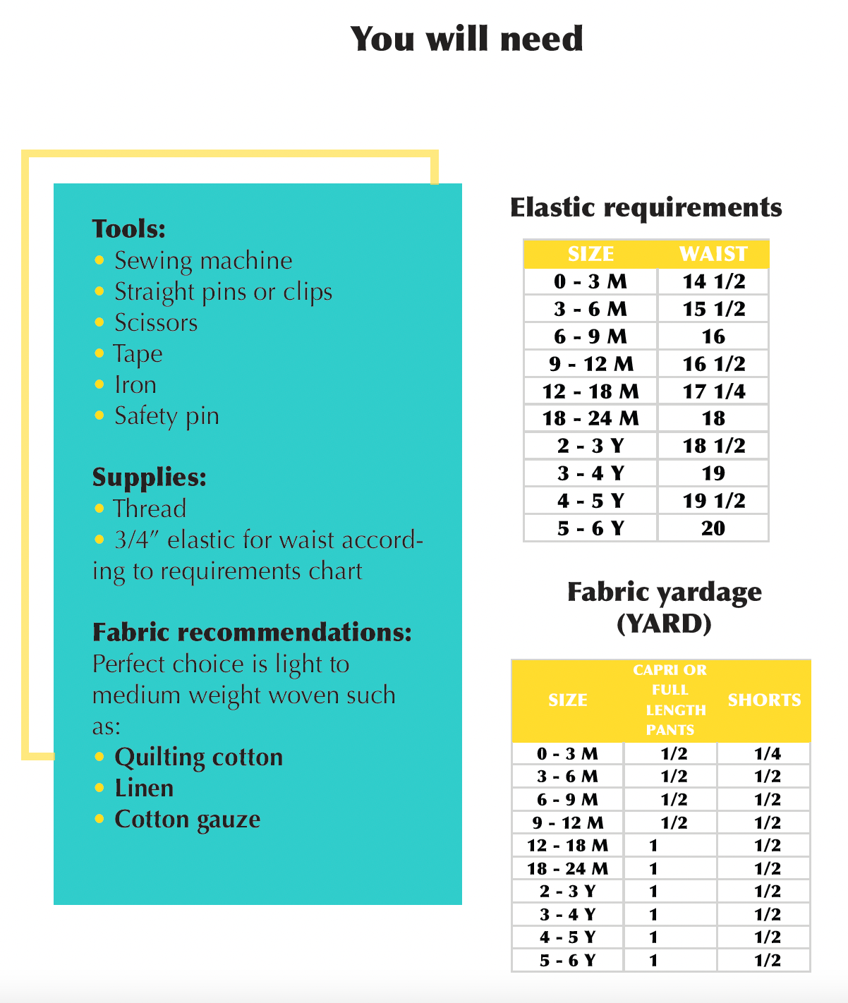 Honey Pants & Shorts FREE pattern of the month