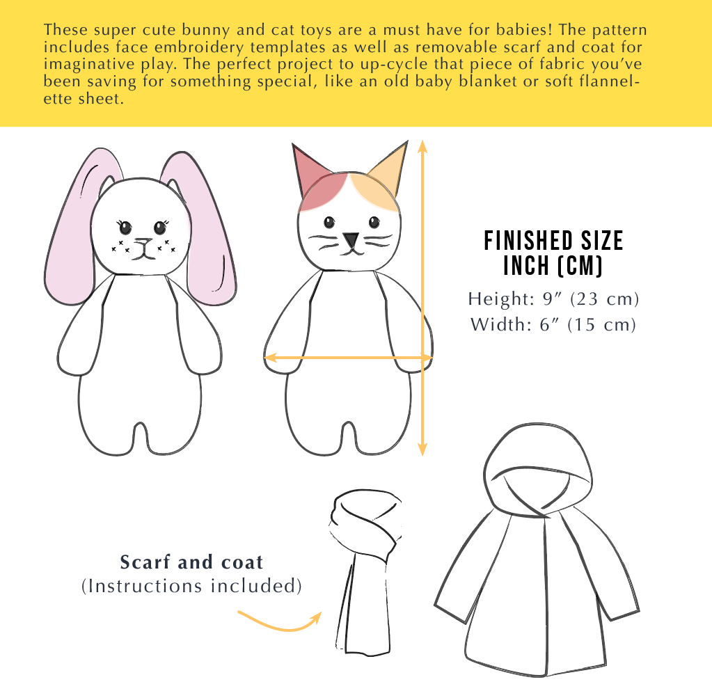 Cat & Bunny soft toy