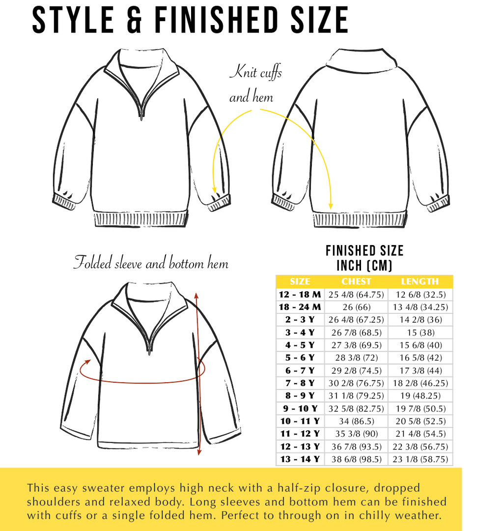 Half-zip sweatshirt